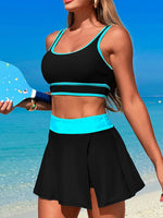 2026 Sporty Swimsuit Women Two Pieces High Waist Beach Dress Solid Swimwear Female Bathers Bathing Swimming Swim Suit Beachwear