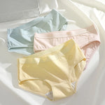 3Pcs Women's Cotton Underwear Panty Cute Sexy Panties Female Seamless Underpants Solid Color Panty Intimates Women Lingerie S-XL