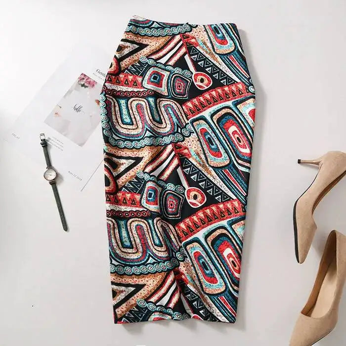 Spring Summer Women Y2K High Waist Midi Pencil Chiffon Skirts Slim Bodycon Vintage Hip Raise Korean Fashion Clothes UOV5