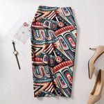 Spring Summer Women Y2K High Waist Midi Pencil Chiffon Skirts Slim Bodycon Vintage Hip Raise Korean Fashion Clothes UOV5