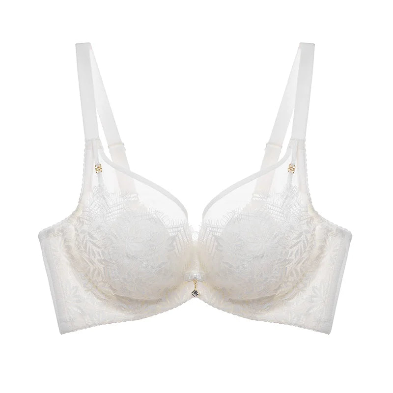 Lace Plus Size Bras Women Elegant Anti Sagging Top Up Unlined Bra Breast Collection Deep Cup Sexy Push Up Lingerie Underwear