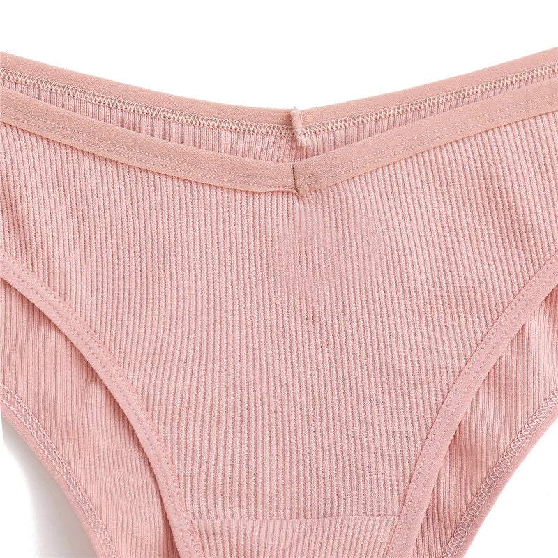 3Pcs/set Cotton Panties Women M-4XL Low Waist Underwear Plus Size Briefs Ladies Comfortable Underpants Female Panties Lingerie