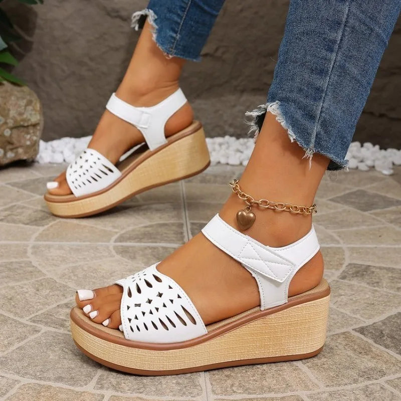 2026 Summer Platform Sandals Chunky Heel Open Toe Beach Shoes Casual Outdoor Sandals