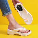 Thick Sole Wedges Flip Flops For Women 2025 Summer ClipPlatform Sandals Woman Non-slip Beach Slippers Girls Outdoor Slides