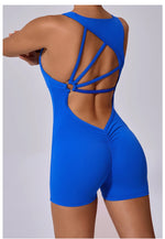 Padded Jumpsuit Sport Women Yoga Bodysuit Fitness Wear Gym Sportswear High Elastic Workout Running Clothes