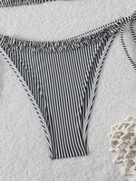 Halter Triangle String Bikinis 2026 Women Sexy Striped Swimsuit RuffleSwimwear Female Bathers Bathing Swimming Swim Suit
