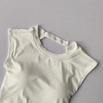 Sexy Short Backless Fixed Chest Pad Sports T-shirt Vest Women's Tight Fitting Quick Drying Slimming Yoga Suit Top Clothing