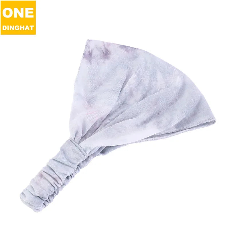 Elastic Tie Dye Cotton Headbands Turban Head Wrap for Women Girl Hair Bands Hair Bandage Beach Vintage Sports Headband