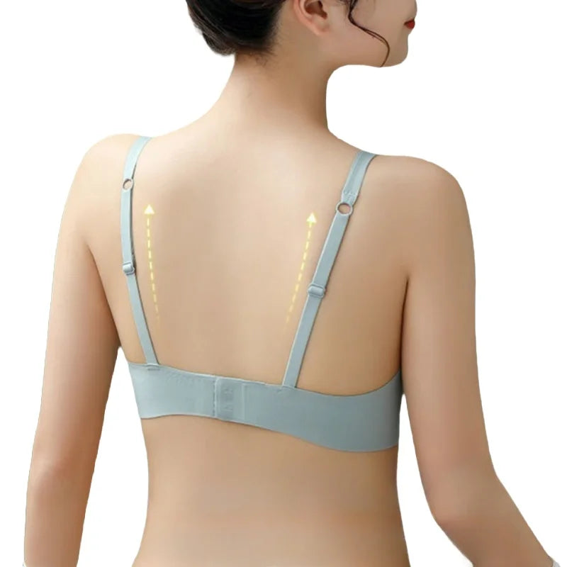 Women Seamless Padded Bra Square Neck Wireless Bralette Invisible Underwear Wide Straps Sexy Lingerie Comfort Intimates S-XL
