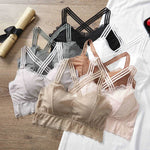 Lace Crop Top Women Seamless Underwear Padded Crop Tops Female Sexy Lingerie Fashion Women Tank Top Lace Camisole