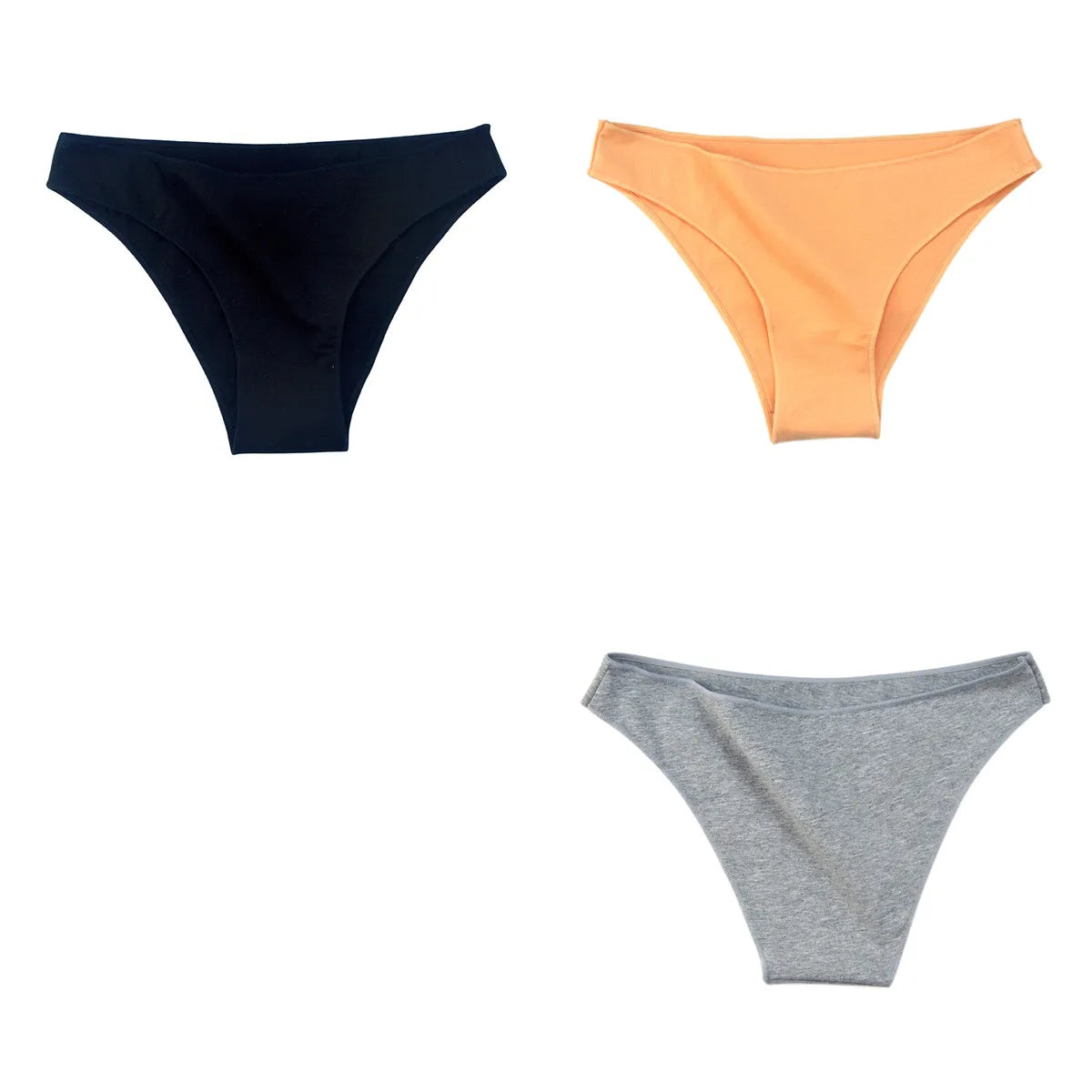 3Pcs/Set Women's Cotton Briefs Underwear Female Underpants Low Rise Underwear Sexy Lingerie Soft High Cut Panties