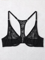 Womens Front Button Lace Bra Underwire Underwear Elegant Embroidery Beautiful bBack Plus Size Lingeire A B C D E F Cup