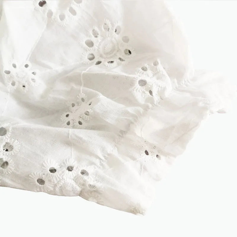 Lace up embriodery white summer dress women hollow out beach short dress puff sleeve ruffle ruched bodycon mini dress vestidos