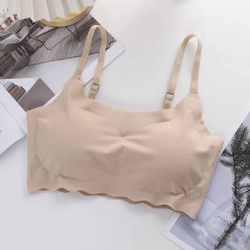 2Pcs/Set Push-Up Bras For Women Tube Top Seamless Underwear No Steel Ring Soft Support Bra Female Breathable Sexy Lingerie