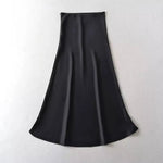 2026 Summer New High Waist Wrap Hip Slim Half Length Skirt Women Design Sense Niche Leisure Solid A-line Fishtail Skirt V38V
