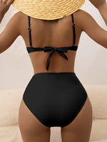 Push Up Bikinis 2026 Women High Waist Swimsuit Solid Strappy Swimwear Female Summer Beachwear Swimming Bathing Swim Suit