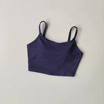 Women's yoga sports bra, small camisole vest integrated fixed gathering sports and fitness bra