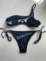 Splicing Black Mesh Underwired Bikini women swimsuit female swimwear Two pieces Bikini set High cut Bather Bathing suit Swim