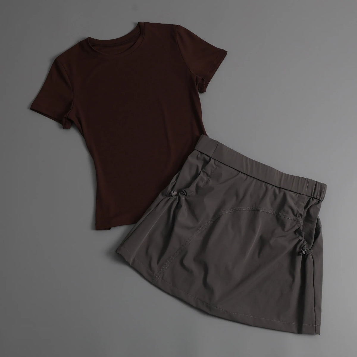 Summer Casual Yoga Sets Women Short Sleeve Loose T-shirt Sportwear High Waist Pocket Sports Short Skirt Fitness Running Wear