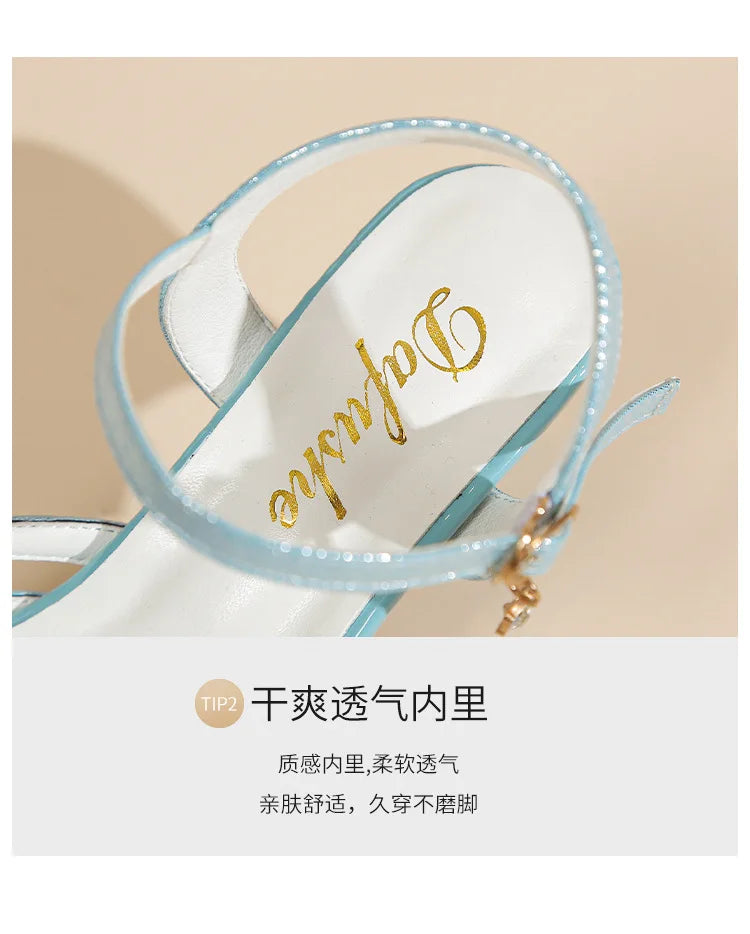 Sandals for Women'sNew Summer Elegant Temperament High Heels Coarse Heels Fish Mouth Breathable Comfortable Fashion Pumps