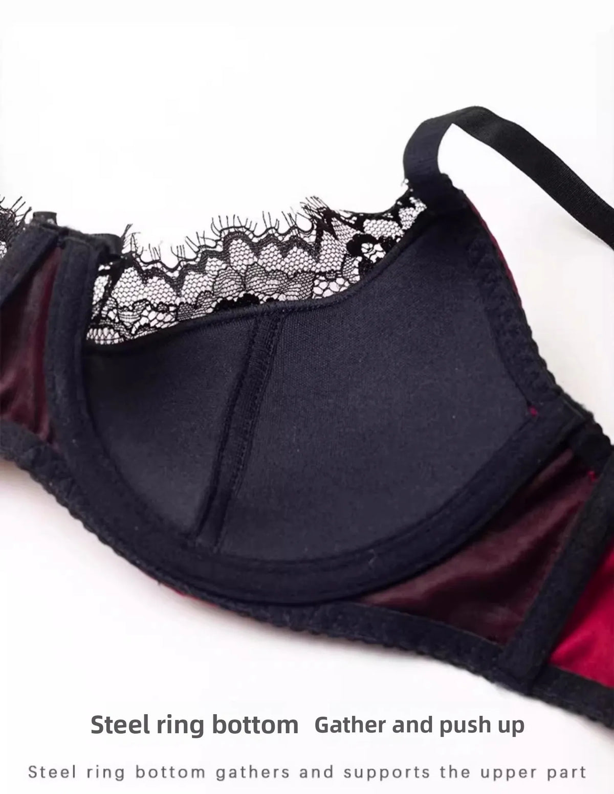 French Thin Cup Lingerie Set Sexy Lace Push Up Bra Fashion Women Silk Fabric Underwear High Quality Intimates Bras and Panties