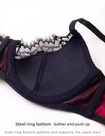 French Thin Cup Lingerie Set Sexy Lace Push Up Bra Fashion Women Silk Fabric Underwear High Quality Intimates Bras and Panties