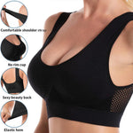 S-6XL Hollow Out Women Sport Bra Fitness Yoga Running Vest Underwear Padded Crop Tops Underwear wireless gym top bras Breathable