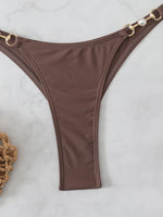 Triangle Halter Thong Bikinis 2026 Women Sexy Swimsuit Solid String Swimwear Female Bathers Bathing Swimming Swim Suit Beachwear