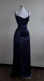Y2k Hot Girls Pleated Spaghetti Strap Dresses Women Solid Color Sexy Backless Package Hip Slim Slit Long Dress Female Streetwear