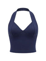 2026 Summer Women's Halter Square Neck Vest Sleeveless Open Back Slim Fit Corset Retro Casual Sexy Cropped Tank Tops