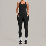 Women's Seamless Yoga Sets Sports Fitness Hip-lifting High Waist Pant Sleeveless Backless Suits Workout Running Leggings Sets