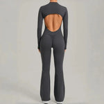 Women's Seamless Yoga Jumpsuits Sports Fitness Gym One-piece Long-sleeves Hip-Lifting Beauty Back Workout Training Bodysuits