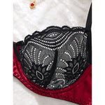 Valentine Sexy Lingerie Black Lace Splicing Underwear Women Set Ultra Thin Luxury Intimate Lingerie 3-point Transparent Bra Set