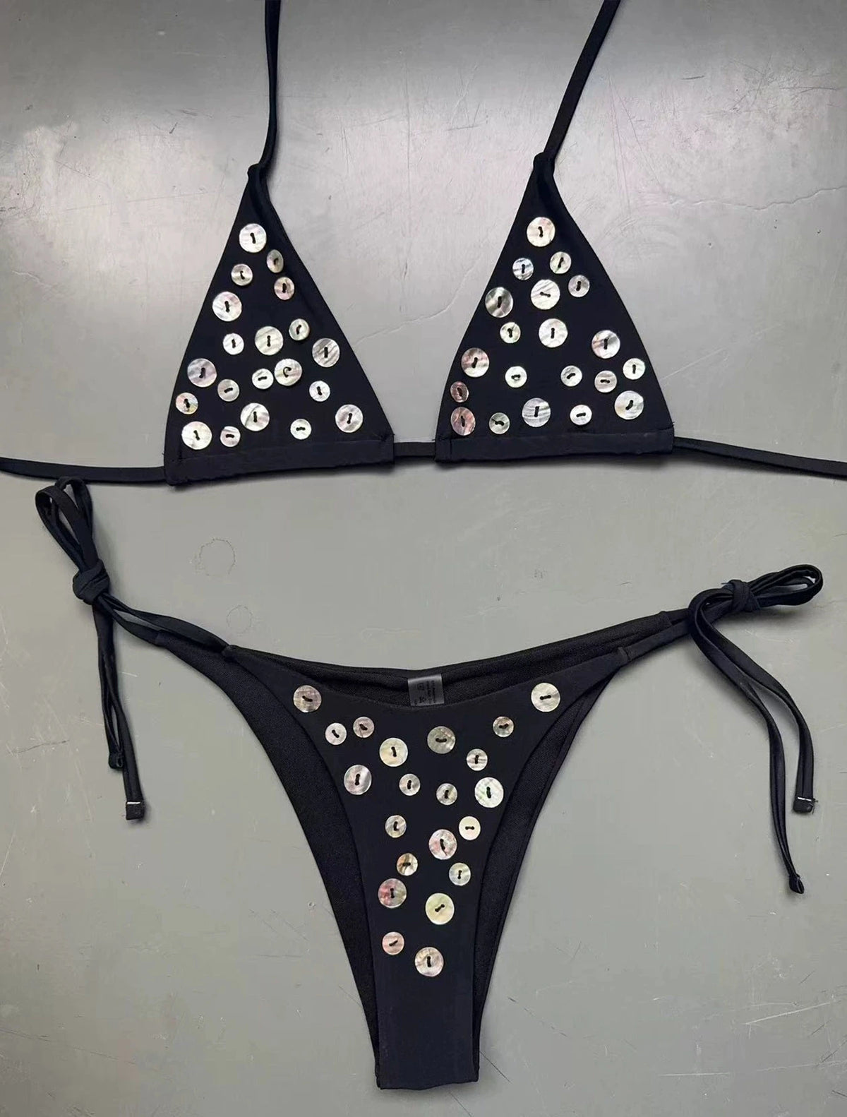 DEKA 2026 New All Season Backless Bikinis Sexy Lace Up Button Bikinis for Women Split Swimsuit Beach Brazil Bikini 2 Piece Set