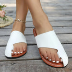 Women Summer Flat Slippers Casual Solid Color Round Toe Wear Slides Roman Style Solid Soft Sole Slides for Women Size 36-43
