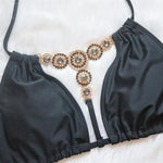 Bikini 2026 Sexy Bohemia Crystal Diamond Rhinestone Hollow Swimwear Swimsuit Women Solid Bikinis Set Bathing Suit Bikini Luxe