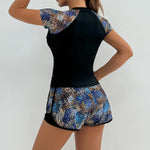 Print Two Pieces Swimsuits Shorts High Waisted Swimwear Female Tankini Sets Beach Wear Bathing Surfing Suit Women Swimming Suit