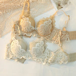 Lace Brief Sets Shapewear Set Minimizer Side Support Bra Push Up Bralette for Small Chest Lift Anti Sagging Wireless Underwear