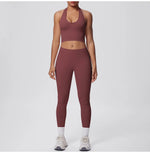 2pcs Yoga Set Gym Outfits Clothes Athletic Wear Yoga Suits For Women Fitness Set Tracksuits Sports Bra Gym Leggings Sportswear