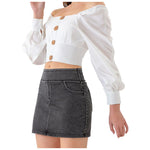Sexy Hip Mini Denim Skirt High Elastic Slimming Jean Skirt Summer Jeans Harajuku Streetwear Sexy Hot Girl Casual A-Line Skirts