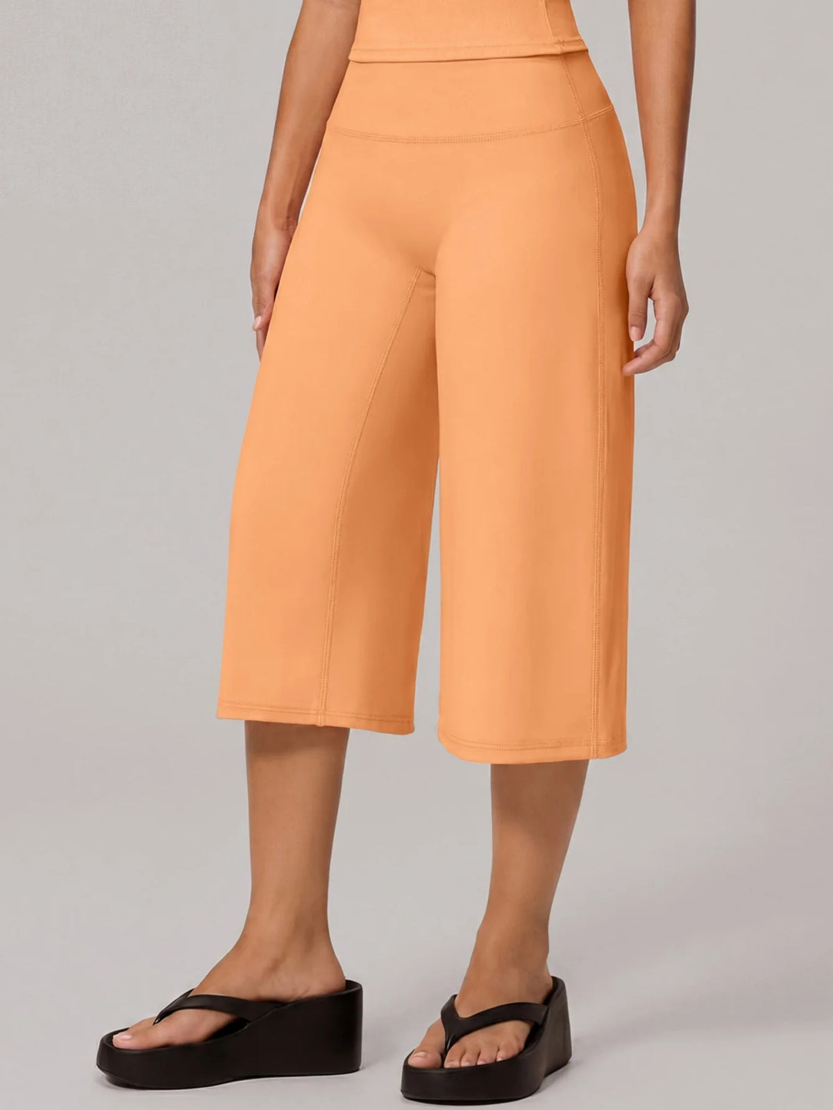 Summer New Yoga Mid Pants for Women Quick Drying Solid High Waist Loose Fit Yoga Trousers Gym Running Fitness Exercise Leggings