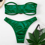 Sexy U Shaped Bandeau Bikinis Sets Mujer Strapless Swimwear Women Gold Swimsuit Bathing Suit Biquinis Brazilian Bikini Swim 2026