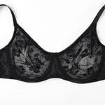 3 Pcs Women's Bra Elegant Retro Lace Sheer Unpadded Sexy Lingerie BH Tops Flower knitting Brassiere Underwire Plus Size Bras