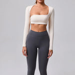 Women's Brushed Long Sleeve Yoga T-shirt Lightweight Quick-Dry Sports Tunic for Outdoor Running, Fitness & Multi-Sport