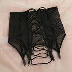 Plus Size Sensual Lingere Exotic Bandage Bra Garter Briefs Sets Transparent Intimate Hard Woman Luxury Fancy Underwear Bra Set