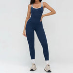 Women's Seamless Yoga Jumpsuit Sleeveless Pants One-piece Running Fitness Sports Jumpsuit Slim Fit Hip Lifting Tracksuit