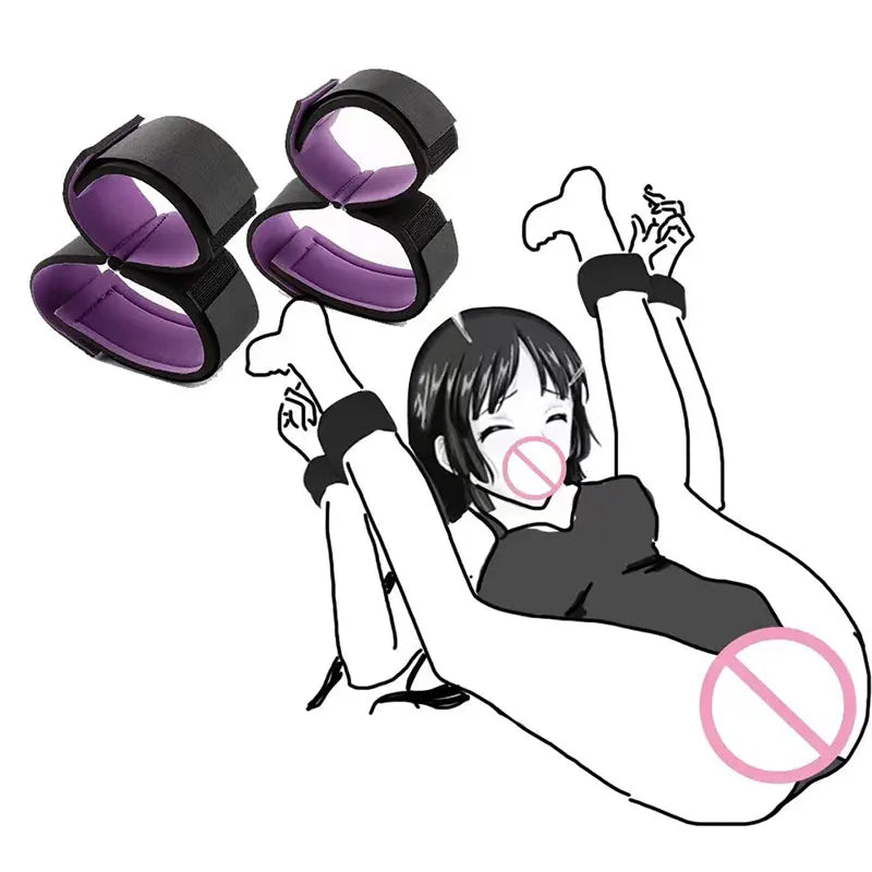 Cosplay Sex Leather Bondage Kit BDSM Restraints Fetish Erotic Sex Toys Couples Women Bandage Slave CollarsHandcuffs Adult Game