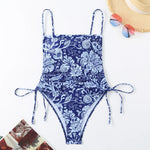 2026 Floral String One Piece Swimsuit Backless Sexy Swimwear Women Bathing Suit Female Swimming Summer Beachwear Bodysuit