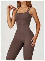 Hearuisavy Female Jumpsuit Long Elegant Sports Bodysuit Woman Gym Clothes Strappy Fitness Overalls Push Up Pilates Yoga Leotard