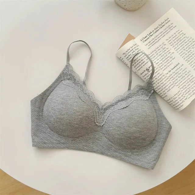 Wirefree Bra for Small Boobs Push Up Padded Strappy Summer Bralette Seamless Comfort Daily Wear Lightweight Thin Straps Lingerie